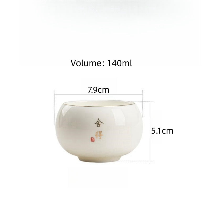 Hand Painted Master Cup White porcelain Arhat cup