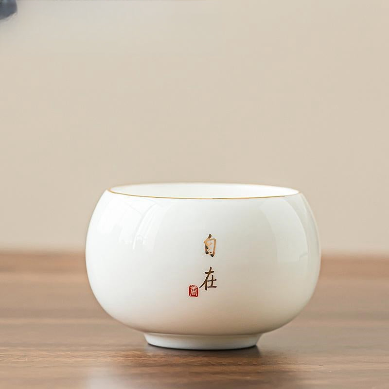 Hand Painted Master Cup White porcelain Arhat cup